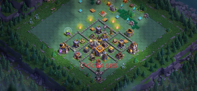 Builder Hall 9 Base -progress base – Layout id: 708b3 base layout, image 1