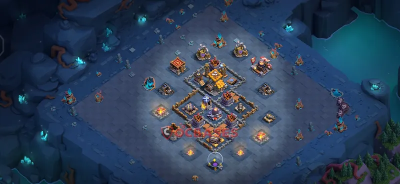 Builder Hall 9 Base -progress base – Layout id: 708b3 base layout, image 2