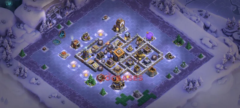 Builder Hall 9 Base -trophy – Layout id: xqn7m base layout, image 2