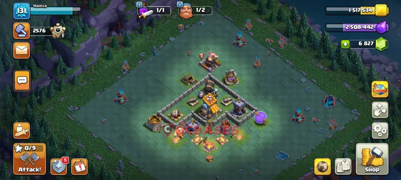 Builder Hall 7 Base -trophy – Layout id: da2w6 base layout, image 2