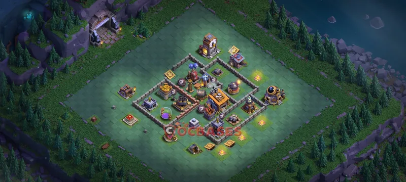 Builder Hall 8 Base -trophy – Layout id: alqow base layout, image 1
