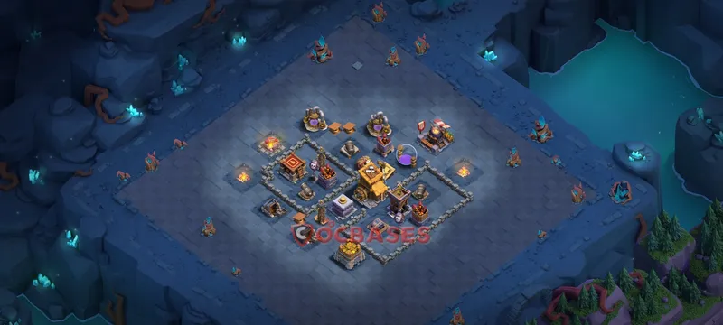 Builder Hall 8 Base -trophy – Layout id: alqow base layout, image 2