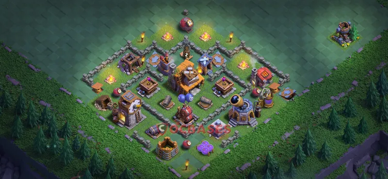 Builder Hall 4 Base -trophy – Layout id: cceoj base layout
