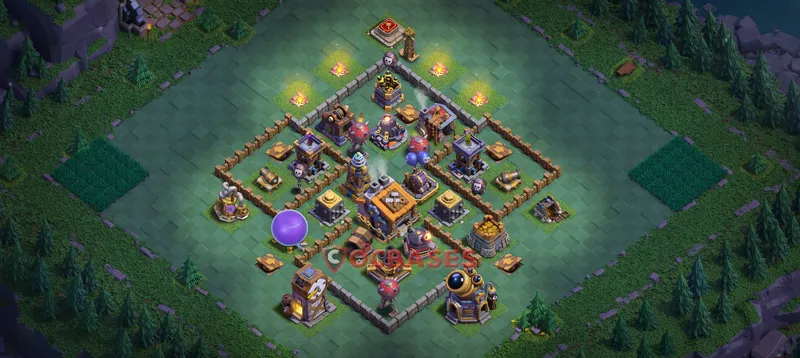 Builder Hall 9 Base -trophy – Layout id: nwxsf base layout, image 2