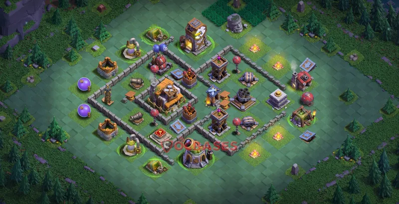 Builder Hall 5 Base -trophy – Layout id: 610ld base layout