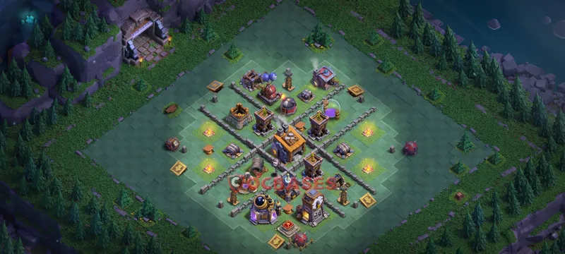 Builder Hall 8 Base -trophy – Layout id: 6e4ed base layout, image 2