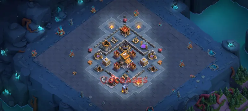 Builder Hall 8 Base -trophy – Layout id: 6e4ed base layout, image 1