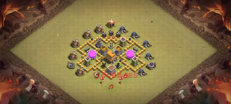 Town Hall 5 Base -war – Layout id: b3ue3 base layout