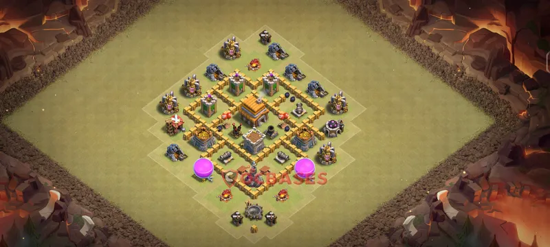 Town Hall 5 Base -war – Layout id: vhose base layout
