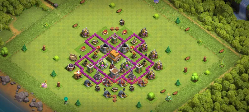 Town Hall 6 Base -farming – Layout id: 7v73k base layout