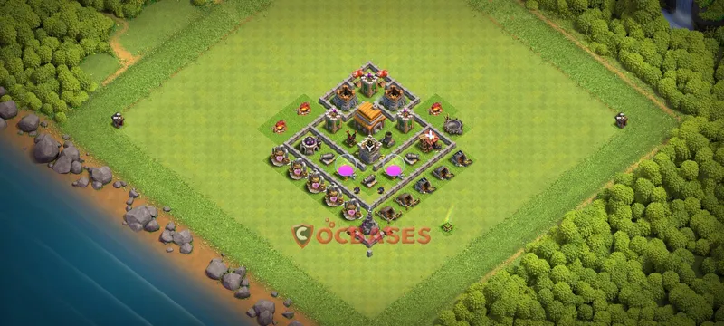 Town Hall 5 Base -hybrid – Layout id: xvqn9 base layout