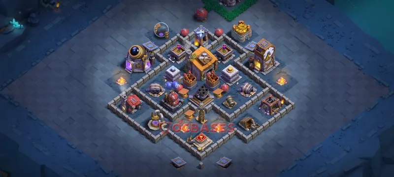 Builder Hall 6 Base -trophy – Layout id: ilhpi base layout, image 2