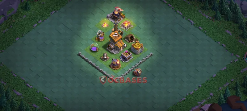 Builder Hall 6 Base -trophy – Layout id: ilhpi base layout, image 1