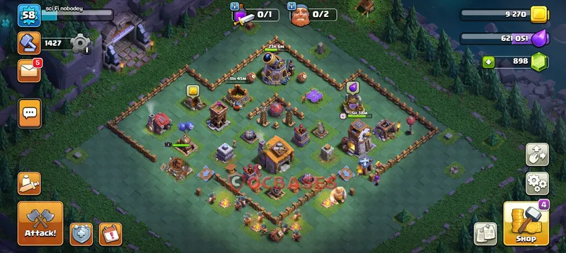 Builder Hall 6 Base -progress base – Layout id: mmb8s base layout, image 2