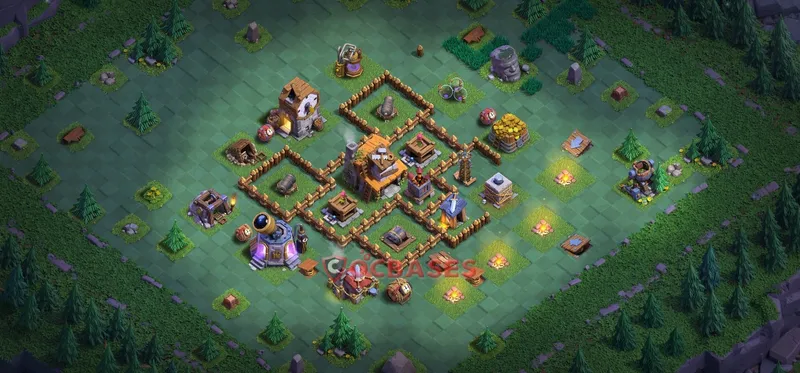 Builder Hall 4 Base -progress base – Layout id: u2dyz base layout