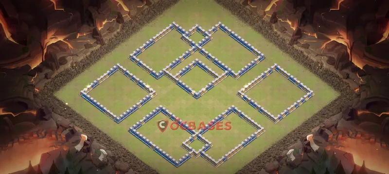 Town Hall 12 Base -war – Layout id: 40kgv base layout, image 2