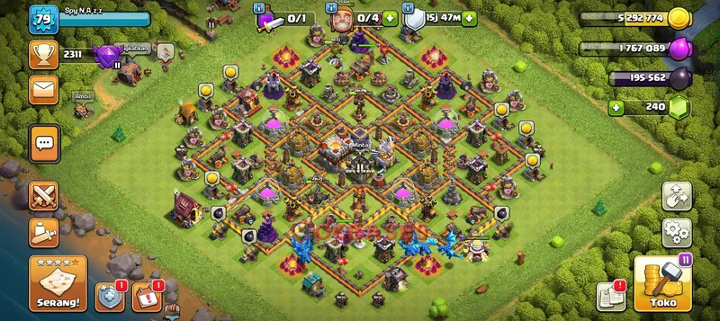 Town Hall 11 Base -war – Layout id: 7x5sr base layout