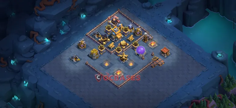 Builder Hall 10 Base -trophy – Layout id: oufx0 base layout, image 2