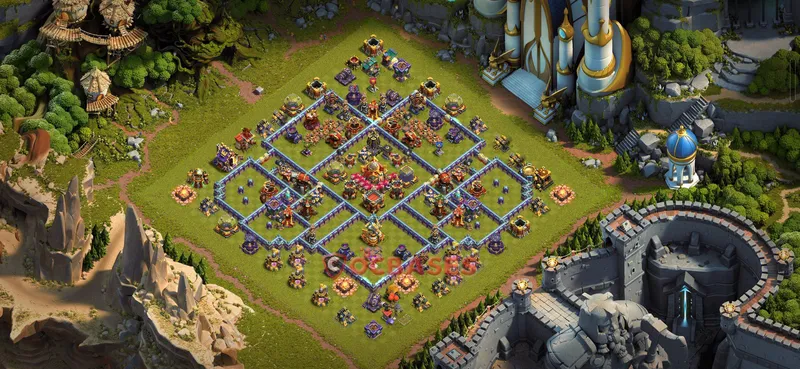 Town Hall 16 Base -trophy – Layout id: 87ujy base layout