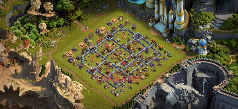 Town Hall 16 Base -hybrid – Layout id: 6c3ea base layout
