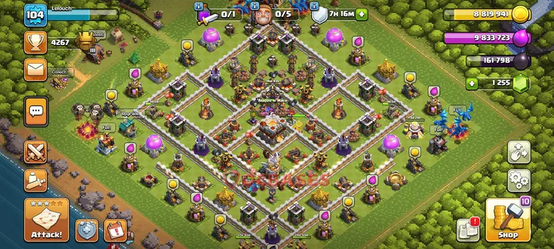 Town Hall 11 Base -farming – Layout id: oj844 base layout