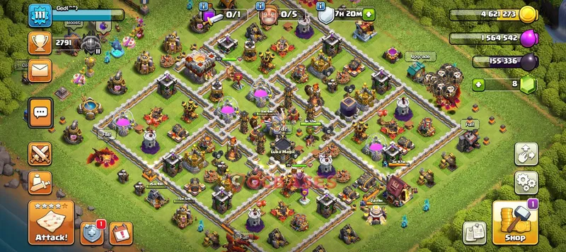 Town Hall 11 Base -farming – Layout id: l3epq base layout