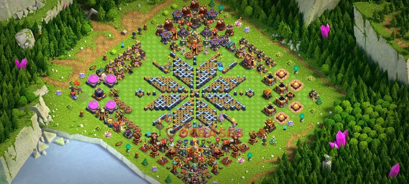 Town Hall 16 Base -progress base – Layout id: xfb84 base layout