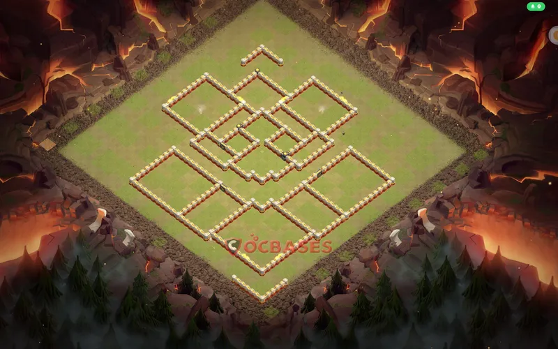 Town Hall 17 Base -hybrid – Layout id: j8mp4 base layout, image 1