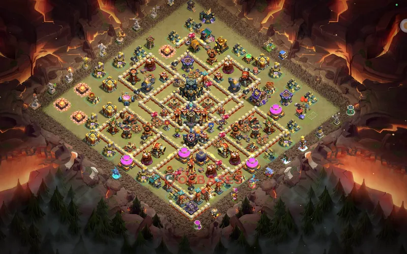 Town Hall 17 Base -hybrid – Layout id: j8mp4 base layout, image 2