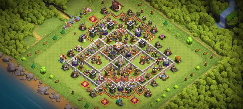 Town Hall 11 Base -hybrid – Layout id: fr7cc base layout
