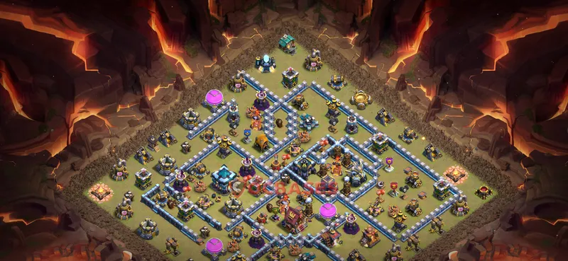 Town Hall 13 Base -war – Layout id: cr3lr base layout, image 2