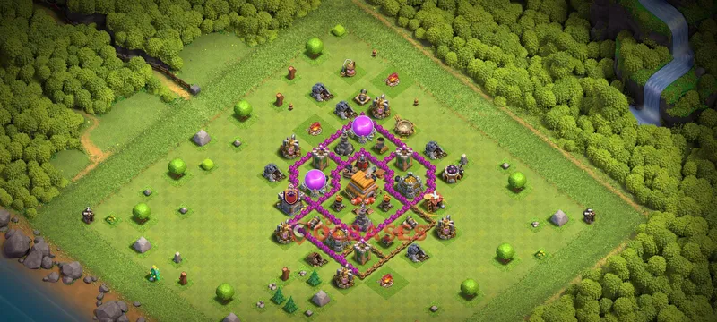 Town Hall 6 Base -farming – Layout id: aandg base layout