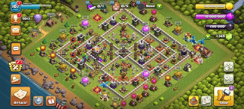 Town Hall 11 Base -farming – Layout id: wub29 base layout