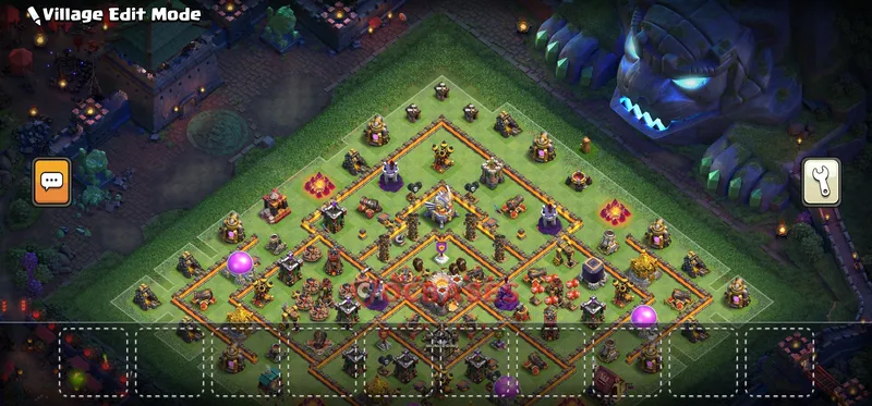 Town Hall 11 Base -war – Layout id: b65kh base layout, image 1