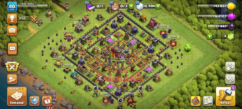 Town Hall 10 Base -progress base – Layout id: 8xgbl base layout