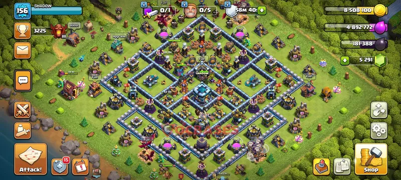 Town Hall 13 Base -war – Layout id: bbw3l base layout
