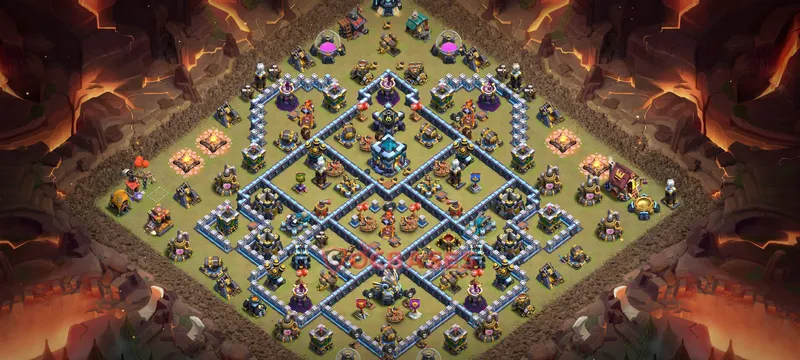 Town Hall 13 Base -war – Layout id: 78e91 base layout