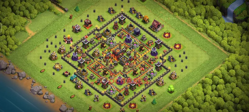 Town Hall 10 Base -progress base – Layout id: jy5se base layout