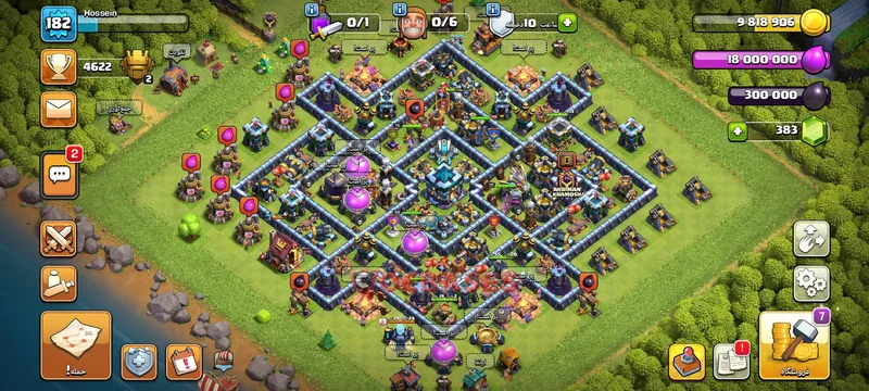 Town Hall 13 Base -hybrid – Layout id: ji7q5 base layout