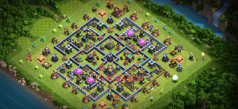 Town Hall 14 Base -hybrid – Layout id: mtfs8 base layout, image 2