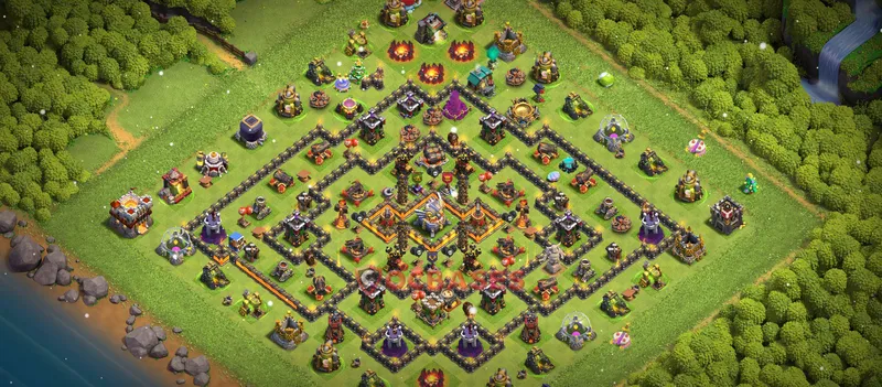 Town Hall 11 Base -hybrid – Layout id: eawya base layout