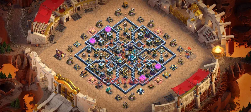 Town Hall 13 Base -hybrid – Layout id: 7wwzk base layout