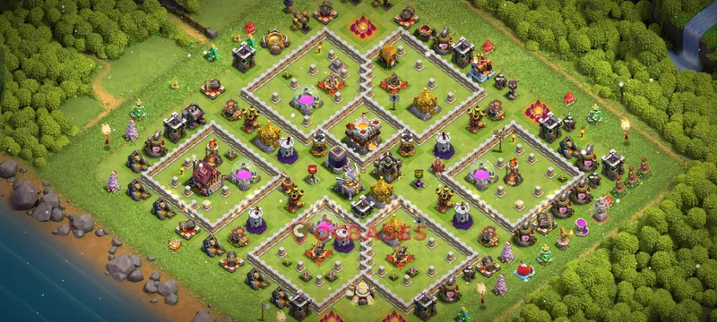 Town Hall 11 Base -hybrid – Layout id: pr71g base layout