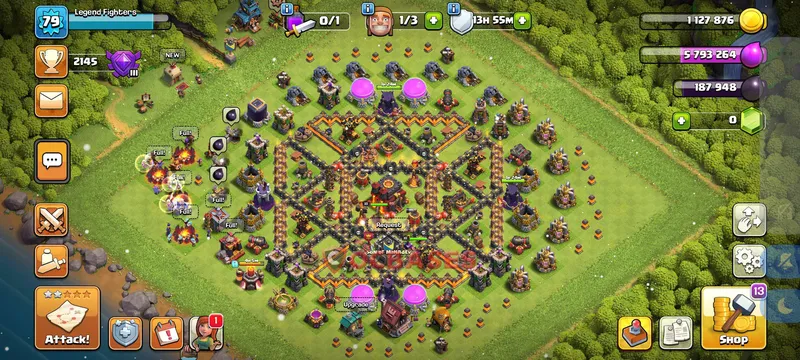 Town Hall 10 Base -hybrid – Layout id: wxl9d base layout