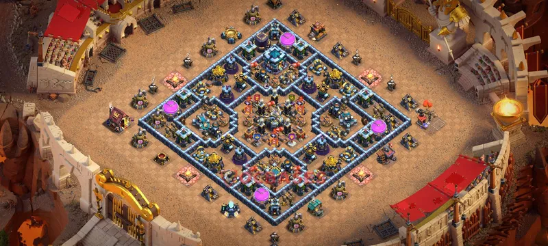 Town Hall 13 Base -farming – Layout id: 0cuix base layout
