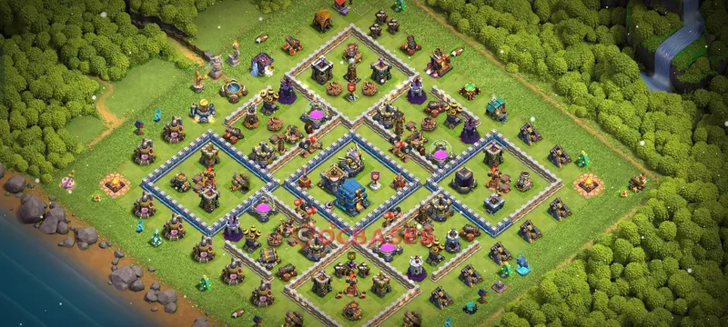 Town Hall 12 Base -trophy – Layout id: y28l6 base layout