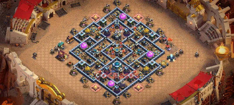 Town Hall 13 Base -farming – Layout id: vr86k base layout
