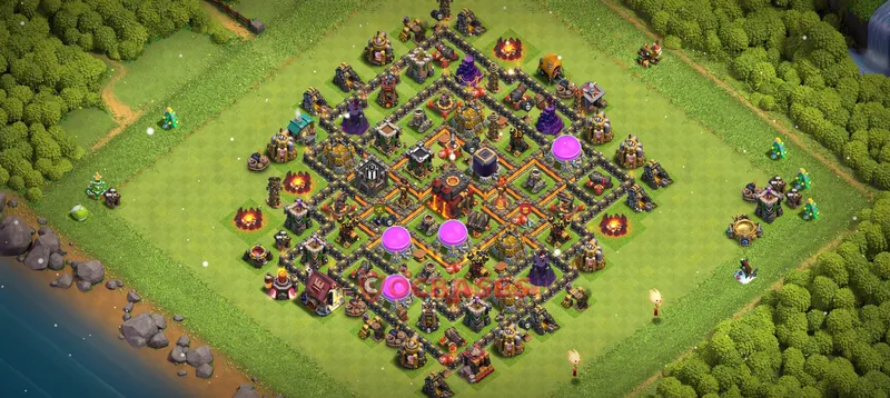 Town Hall 10 Base -fun – Layout id: nz9vt base layout