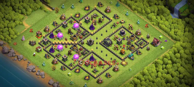Town Hall 9 Base -hybrid – Layout id: kktje base layout