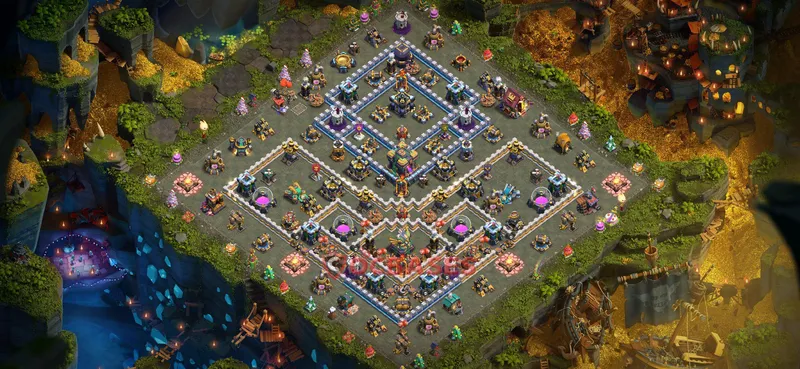 Town Hall 14 Base -hybrid – Layout id: 134ll base layout